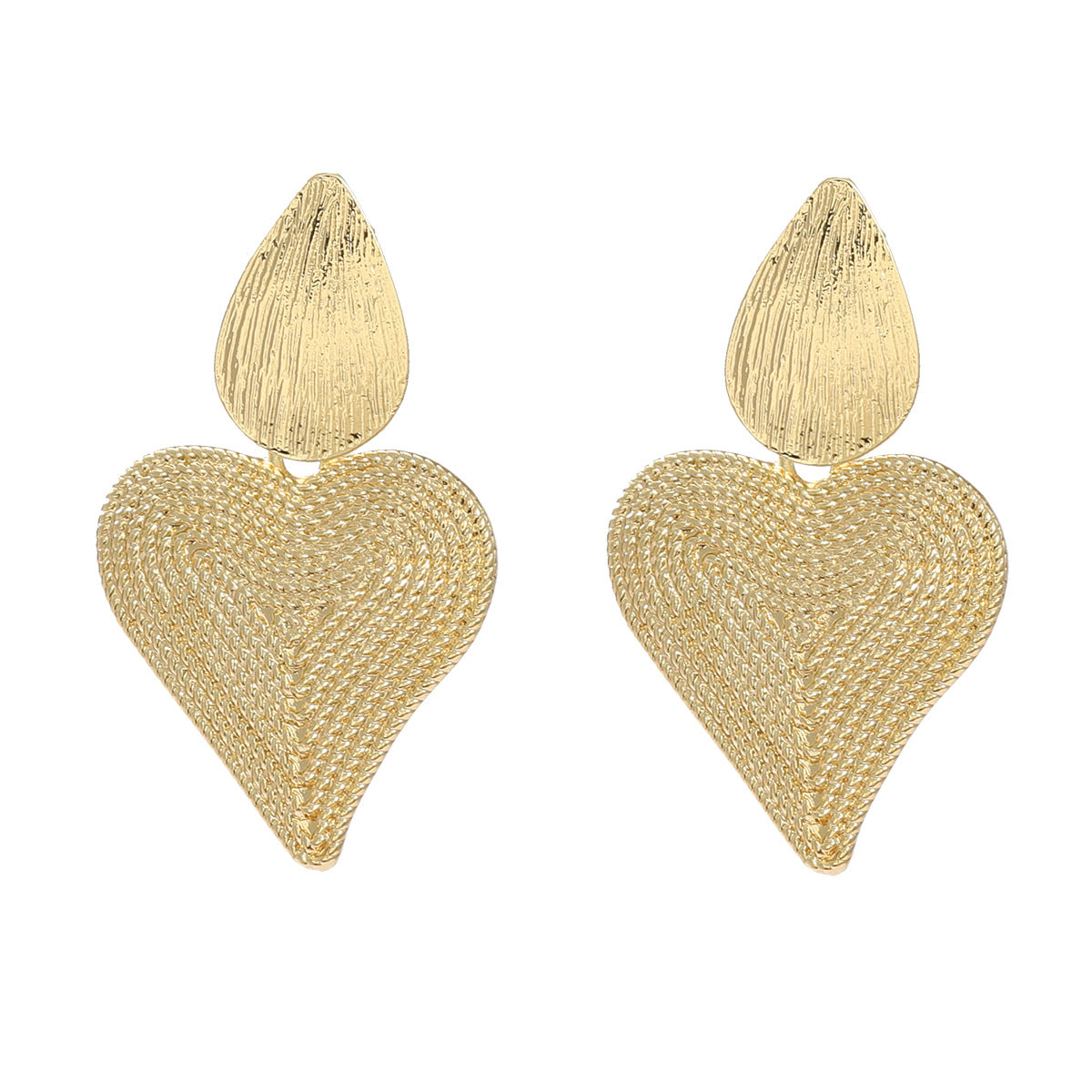 Wholesale Love Shaped Alloy Metal Earrings